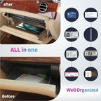 Car Registration and Insurance Holder,Leather Insurance License and Registration Card Holder for Car Glove Box, Auto Truck Document Holder Organizer for Men Women-Forest Trees in Fog
