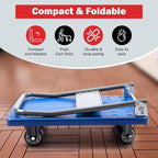 330 lbs Foldable Platform Truck Dolly with Swivel Wheels, Heavy Duty Moving Platform Hand Truck, 28 x 18 x 33.8 inches (PH150PVC)