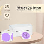 3 X 3 Inch Round Thermal Labels Circle Color Coding Labels Printable Waterproof 500PCS Round Stickers Adhesive Writable for Office, Home, Garage, DIY Sticker,Barcodes,Name Tag, Light Purple