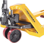 Global Industrial Industrial Duty Narrow Pallet Jack with 21" W x 36" L Forks, 5500 lb. Capacity, Manual Pallet Truck for Warehouse, Manufacturing and Retail