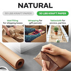 IDL Packaging 36" x 8640" (720 feet) - Brown Kraft Paper Roll - 50lb Thickness - USA-Made Heavy Duty Paper for Packing, Moving, Shipping, Crafts - 100% Recyclable Natural Kraft Wrapping Paper