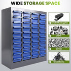 Part Cabinet with 40 Drawers, Shelves & Label Stickers - Bolt and Nut Organizer Bolt Bin Cabinets, Robust Steel Tool Storage Cabinet for Hardware Organization Small Items and Parts