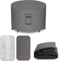 Heavy Duty Patio Furniture Covers Waterproof, 600D Round Outdoor Furniture Cover Waterproof for Sectional Sofa Couch, Outdoor Dining Table and Chair Set Covers 36"DIA x 28"H, Grey