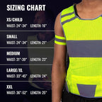 Mesh Reflective Vest with Inside Pocket - High Visibility Reflective Running Safety Vest Straps for Men Women & Kids
