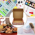 Recyclable Cardboard Small Gift Mailer Boxes for Shipping Packaging Craft Mother's Day Gifts Giving Products (Pink, 9 x 6 x 2 Inch)