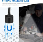 10W Magnetic Machine LED Work Light with Flexible Gooseneck and Magnetic Base, 1000lm, 6500k Magnetic Base Tool Lamp for Work Bench, lathe, Sewing Machine, Grill, Shop, Industrial Lighting