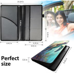 Car Registration and Insurance Holder, Leather Car Glove Box Organizer, Cool Car Accessories for ID, Driver's License Cards & Essential Document,business cards,Men&Women,Cute Sea Turtles