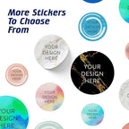 100 Custom Vinyl Stickers - Upload Your own Image, Text, Design, Logo - Personalized Logo Labels for Handmade, Packaging, Bottle, Jars, Candle, Brand Stickers (Gold Marble, 3x3)