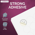 NextDayLabels – 3/4 Inch Round Labels - Round Sticker Labels for Printer - Matte White Blank Laser/Inkjet Printer Labels - Circle Stickers Printable Labels (500 Sheets, 108 Per Sheet, 54000 Labels)