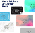 100 Custom Vinyl Stickers - Upload Your own Image, Text, Design, Logo - Personalized Logo Labels for Handmade, Packaging, Bottle, Jars, Candle, Brand Stickers (Black Marble, 3x2)