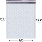 White Large Poly Bubble Mailers 9.5x14.5 inch #4 | Self Seal Padded Envelopes Cushioned Bubble Mailer | Usable Size 9.5x13.5 | WaterProof | Lightweight mailing Shipping Bags | 200 Pack Bulk | USA Made