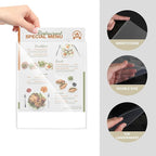 souG 25 Pack 8.5" x 11" Rigid Print Protectors, Clear Waterproof Hard Plastics Page Sheet Protectors, Paper Sleeves Photo Plastic Sleeves Hard Plastic Document Holder Birth Certificate Protector