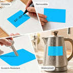 500 Pcs Large Moving Labels for Boxes 3 ×5 Inch Vinyl Self Adhesive Rectangle Stickers Color Coding Labels Waterproof Removable for Storage Bins Classroom Office Warehouse, Fluorescent Blue