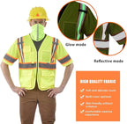 AYKRM Custom Logo Personalised Printed High Visibility Reflective 2 two tone work construction Safety Vest