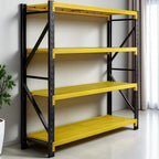 torage Shelves,Garage Shelving Heavy Duty Metal Adjustable Garage Shelves, Shelving Units Industrial Shelving for Warehouse (Yellow and Black, W59.1*D23.6*H78.7)