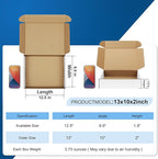 Famagic 30 Pack 13x10x2 Inch Small Shipping Boxes White Corrugated Cardboard Boxes Mailer for Small Business, Mailing Boxes for Packaging Bulk