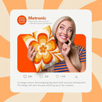 Metronic Poly Mailers 10x13" 1200pc Orange Flower, Small Shipping Bags for Clothes, Self Seal Shipping Envelopes for Small Business,Waterproof Mailers Poly Bags for Shipping,Packaging Mailing Bags