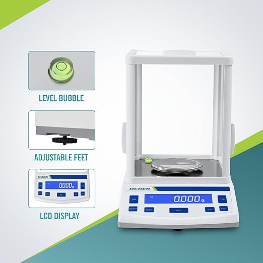 LICHEN Lab Scale High Precision Scale Laboratory 0.001gx300g Accuracy Digital Analytical Balance with Calibration Jewelry Weigh(300g,1mg)