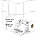 Compatible DYMO 1744907 4" x 6" Direct Thermal Shipping Labels, Strong Adhesive & Perforated, Compatible with Rollo, Zebra & More – NOT for DYMO 5XL (12 Rolls / 2640 Labels), TRSTGIX
