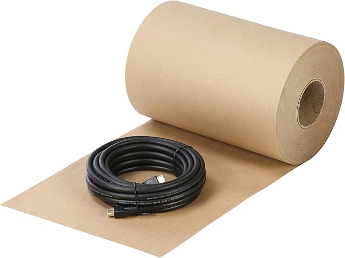 The Boxery Kraft/Brown Kraft Paper Roll, 12” x 10,800” (900’)-40lb. Thickness-Brown Wrapping Paper, Natural Kraft Packing Paper, Void Fill, Arts/Crafts, Bulletin Boards, Gift Wrapping