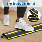 Eapele 4 ft Cable Protector Cord Cover for Floor, Heavy Duty PVC Duct Easy to Unroll, Prevent Trip Hazard for Home Office or Outdoor Settings