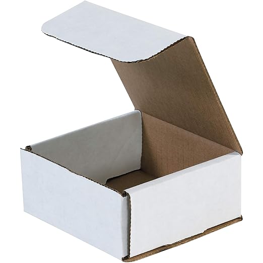 Box USA BMLR1 4 3/8"L x 4 3/8"W x 2"H, White (Pack of 50)