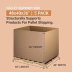 AVIDITI Shipping Gaylord Bottom Large, 48"L x 40"W x 36"H 5-Pack | Gaylord Bottom for Packing, Moving and Storage 48x40x36 484036