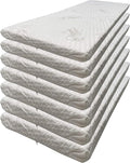 Foamma 6” x 30” x 72” High Density Foam Bunk Mattress, Organic Cotton Cover, Made in USA, Comfortable, CertiPUR-US Certified, 7 Pack