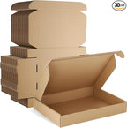 Famagic Shipping Boxes 13x10x2 Inch 30 Pack Brown Small Box Corrugated Cardboard Mailers Boxes for Book Gift Packaging Small Business, Mailing Boxes for Shipping