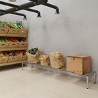 14''W x 72''L x 8''H Chrome Plated Wire Dunnage Rack | Off The Floor Storage