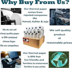 (10 Rolls) 3 1/8 x 230 Thermal Paper Receipt Rolls (55 GSM - 80mm x 70m) Fits All POS Cash Registers TM-T88III, TM-T88IV, TM-T88V, TSP100, CT-S300, CT-S2000, BPA Free from BuyRegisterRolls