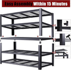 62" W 3050LBS Storage Shelves Unit,5 Tier Heavy Duty Metal Shelving Unit and Storage Large Rack,72" H x62 W x24 D Adjustable Metal Shelving Unit,Garage Shelves for Basement,Warehouse