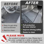 TripleAliners Floor Mats All Weather Liners for 2024 2025 Chevy Silverado EV RST/GMC Sierra EV Denali (Not for WT/LT) Accessories 1st & 2nd Row Full Set TPE Heavy Duty Custom Fit Floor Liners