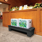 Slim Jim Narrow Heavy-Duty Plastic Poly Dunnage Rack for Warehouses and Commercial Storage 36" x 12" x 8" with 750 lb Capacity | For Wareshouse, Storage, and Merchandising