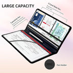 Premium Car Registration and Insurance Card Holder, Cute PU Leather Car Document Holder, Vehicle Glove Box Car Organizer with Magnetic Closure for Driver License, Cards USA Sunflower Flag