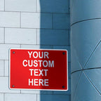 Aluminum Weatherproof Metal Sign Multiple Sizes Custom Personalized Text Here Red White Danger Horizontal Street Signs 10x7Inches