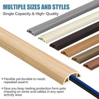 Floor Cord Covers for Wires 3.3FT Cable Hider Wire Cover Self Adhesive Cord Hider Floor for Offices, Homes, Workshops, Warehouses Cable Cavity 0.39" W x 0.27" H