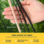 Strong and Durable Bungee Cord - 1/4" x 25ft Elastic Cord, Kayak Stretch String Rope, Bungee Shock Cords for Repairing Tent Poles, DIY, Tie Downs, Black