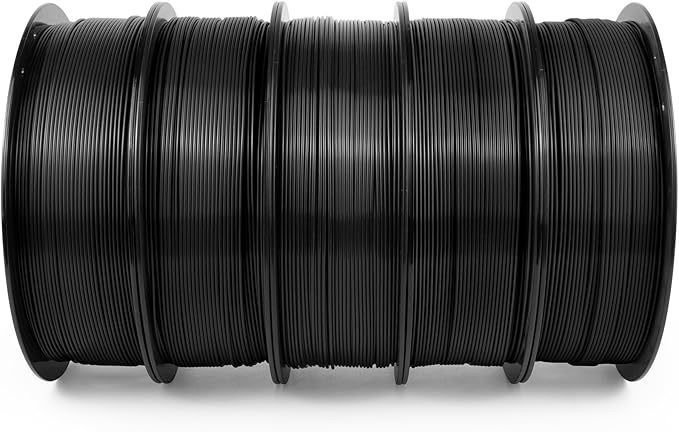 iSANMATE ASA Filament 1.75mm Black 5KG, UV & Weather Resistant 3D Printer Filament Perfect for Outdoor Functional Parts, Dimensional Accuracy +/- 0.02mm, 1kg X 5 Spool