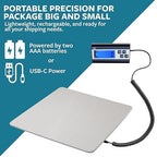 Smart Weigh 440 lbs x 1 oz. Digital Heavy Duty Shipping and Postal Scale, Package Scale with Durable Stainless Steel Large Platform, Post Office Postal Scale and Luggage Scale