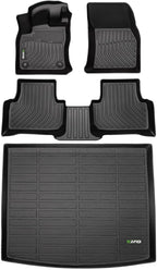 HAFIDI® Floor Mats & Cargo Liner Set Fit for 2022 2023 2024 2025 2026 Volkswagen Taos AWD All Weather Protection TPE Anti-Slip Car Full Set Floor Liners Custom VW Taos Accessories - Black