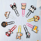 30 PCS Dog Paper Clips Metal Paperclip Large Size Paper Clip Cute Bookmark Colorful Office Supplies Bookmark Clamp Desk Accessories Stationery for School Gifts for Christian