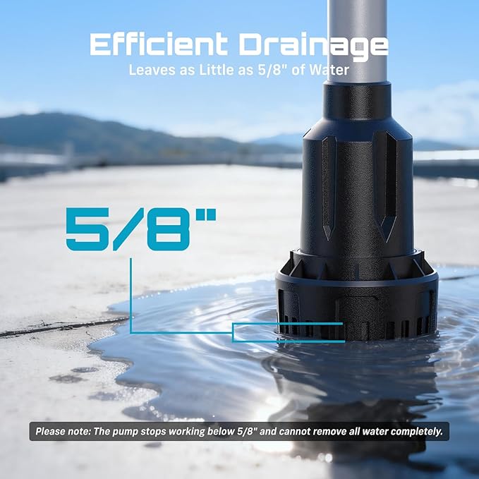 SEESII Cordless Stick Water Transfer Pump, with 4000mAh 21V Battery & Charger, 720GPH, 32FT Head, Handheld Portable Utility Sump Pump Kit with 3/4" Outlet for Pool/Garden/Pond/RV/Boat Draining