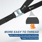 PATIKIL Lashing Straps 1" x 39 Ft, Tie Down Strap Cam Buckle Adjustable Ratchet Straps 551 lbs for Cargo Trucks Motorcycle Luggage, Black