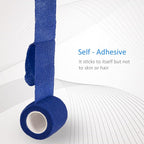 12Pcs 2”x 5 Yards Self Adhesive Bandage Wrap Elastic Bandage Wrap Self Adherent Cohesive Wrap Bandages for Wrist Ankle Vet Tape for Dogs Athletic Swelling Sprains Tape Grip Cover (Blue)