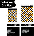 Poly Mailers 12x15.5 Inch 50 Pcs - Smiles Checkerboard Printed Shipping Bags,Waterproof and Tear Resistant Mailing Envelopes, Self-Sealing Packaging Bags for Small Business
