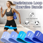 Sratte 120 Pcs Workout Loop Resistance Bands Bulk, Gym Elastic Bands Set for Fitness Sport Class Students Members Gift Physical, 5 Pieces Each Set, with Large Drawstring Backpack Bags