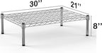 21''W x 30''L x 8''H Chrome Plated Wire Dunnage Rack | Off The Floor Storage