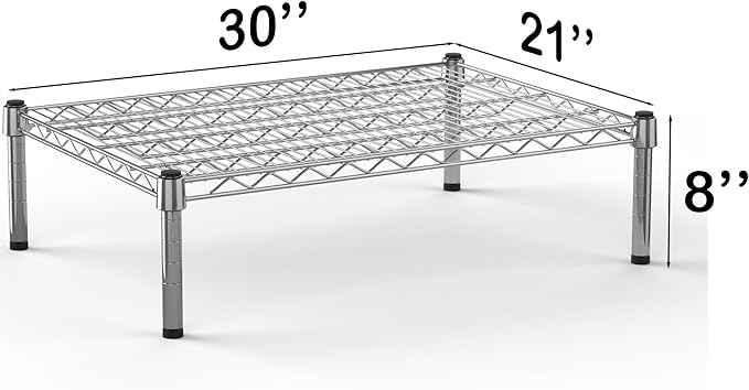 21''W x 30''L x 8''H Chrome Plated Wire Dunnage Rack | Off The Floor Storage