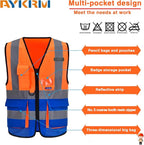 A-SAFETY High Visibility Reflective Safety Vest Customize Logo (XS-8XL)